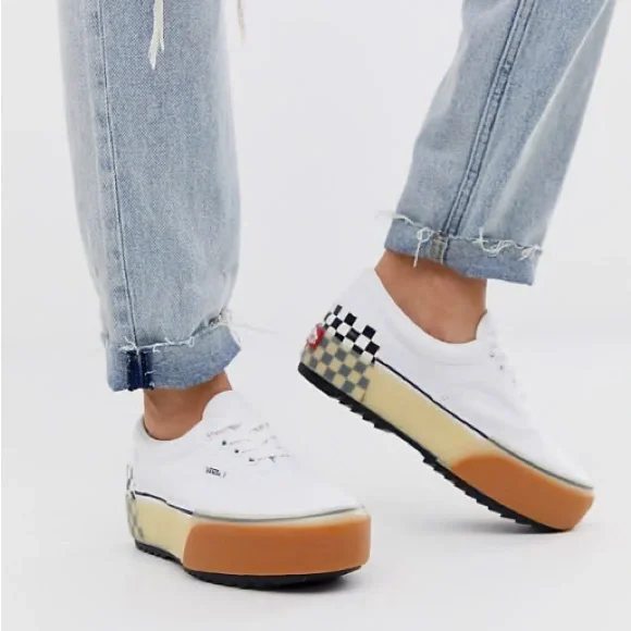 VANS Era Stacked Laced Platform Shoes - Picture 2 of 8